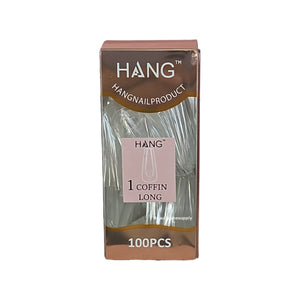 Hang Gel x Tips Premium 100 pc Refill Box Coffin Long