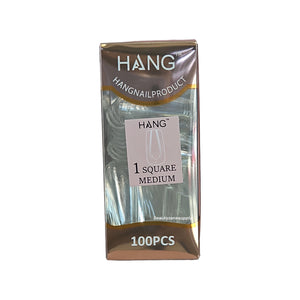 Hang Gel x Tips Premium 100 pc Refill Box Square Medium