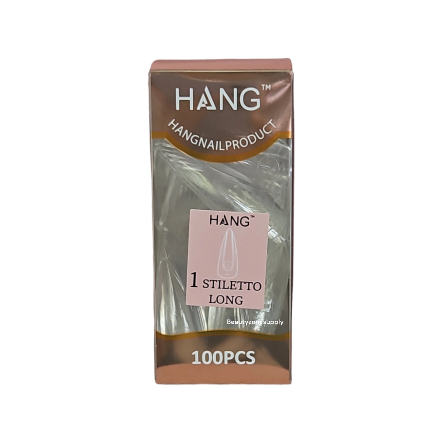 Hang Gel x Tips Premium 100 pc Refill Box Stiletto Long