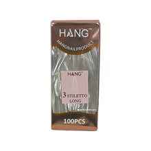 Load image into Gallery viewer, Hang Gel x Tips Premium 100 pc Refill Box Stiletto Long