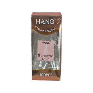 Hang Gel x Tips Premium 100 pc Refill Box Stiletto Long