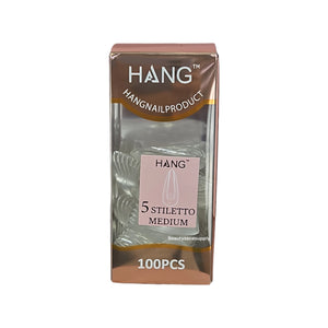 Hang Gel x Tips Premium 100 pc Refill Box Stiletto Medium