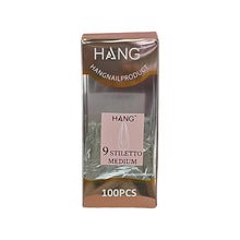 Load image into Gallery viewer, Hang Gel x Tips Premium 100 pc Refill Box Stiletto Medium