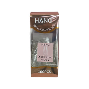 Hang Gel x Tips Premium 100 pc Refill Box Stiletto Short