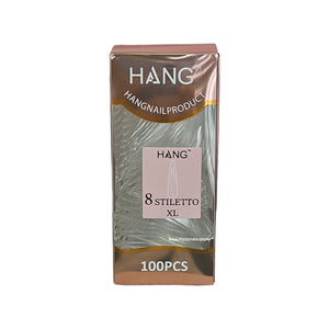 Hang Gel x Tips Premium 100 pc Refill Box Stiletto XLong