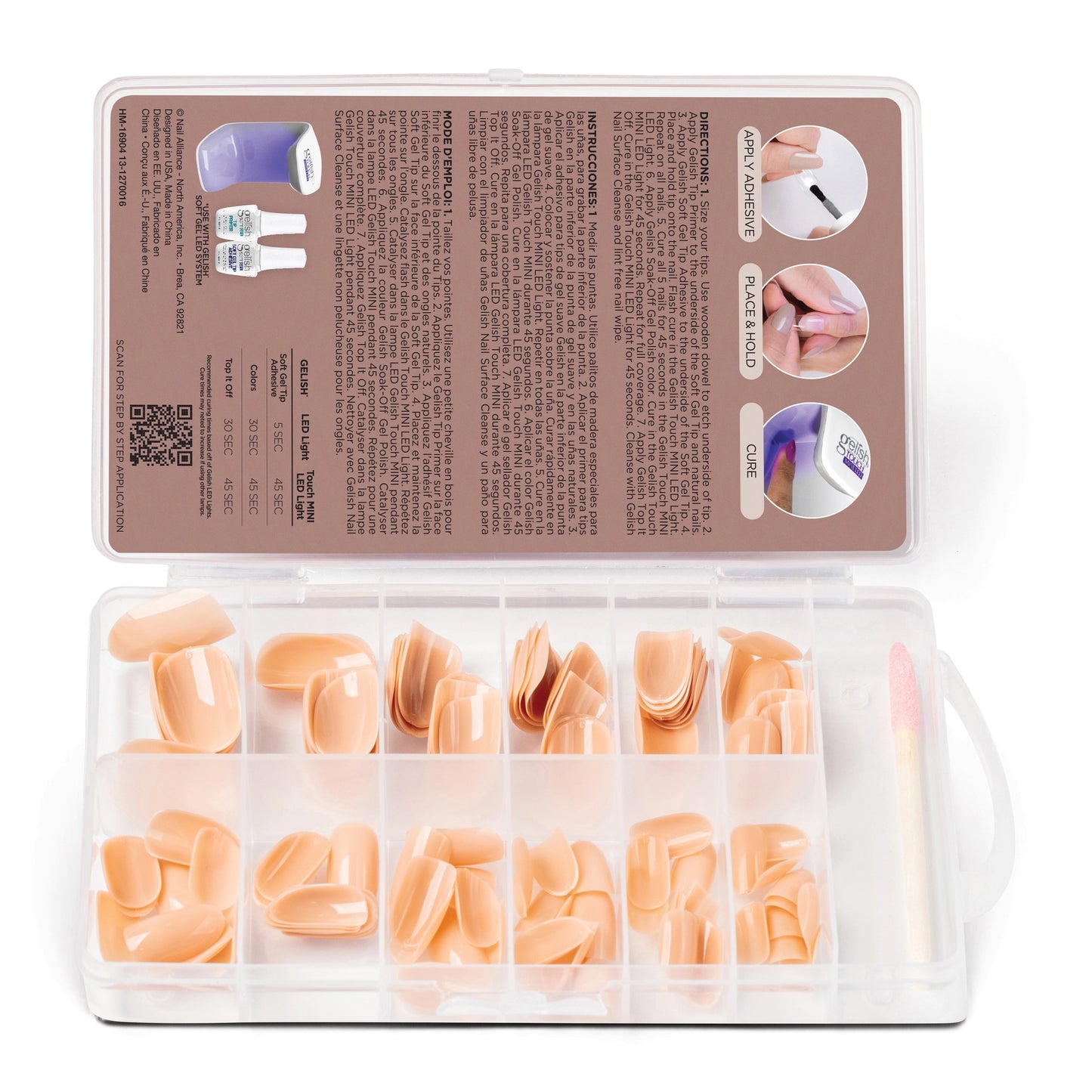 Harmony Gelish Soft Gel Tips Nude Short Round 120CT #1270016