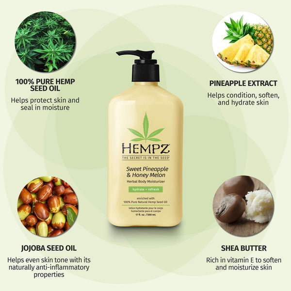 Hempz Sweet Pineapple & Honey Melon Herbal Body Moisturizer - 17 fl. oz