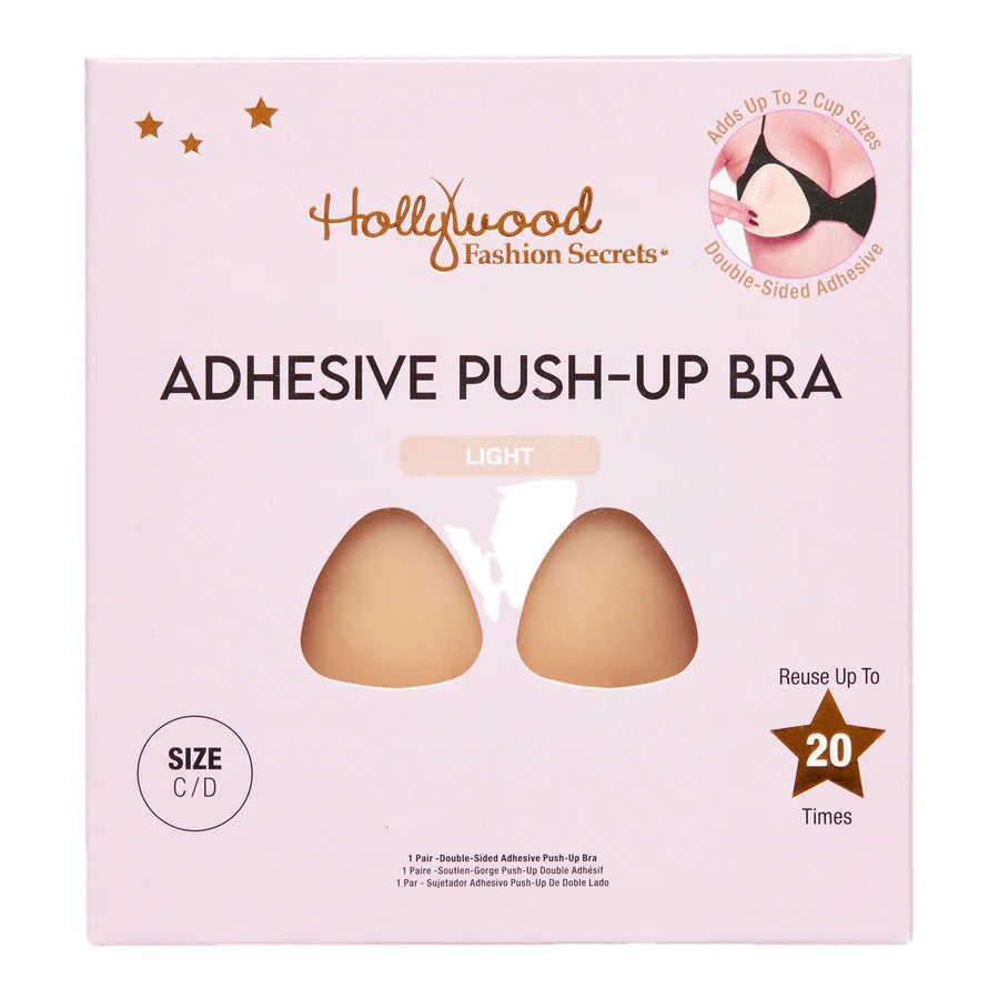 Hollywood Fashion Secrets Adhesive PushUp Bra Light C/D #39926