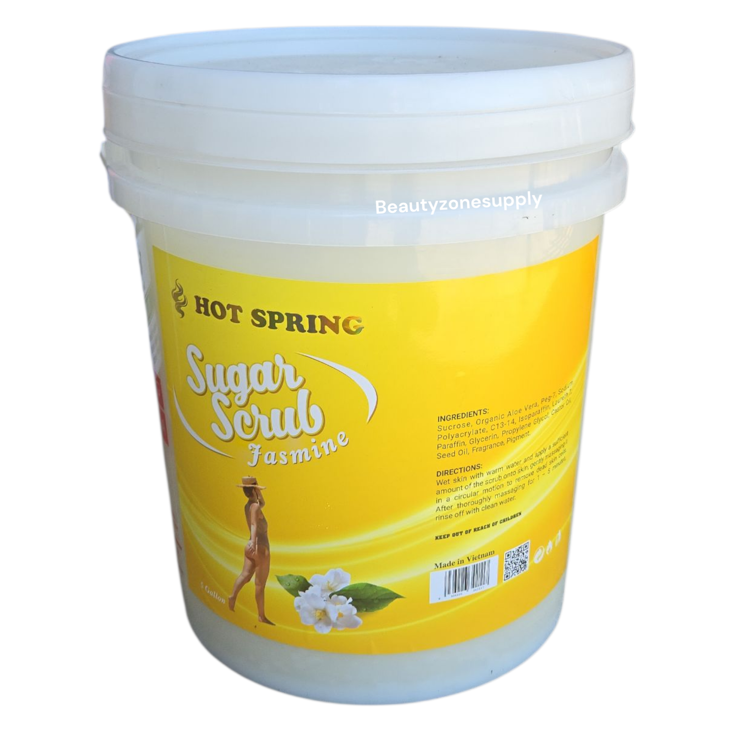 Hot Spring Sugar Scrub – Jasmine (5-Gallon Spa Pail)
