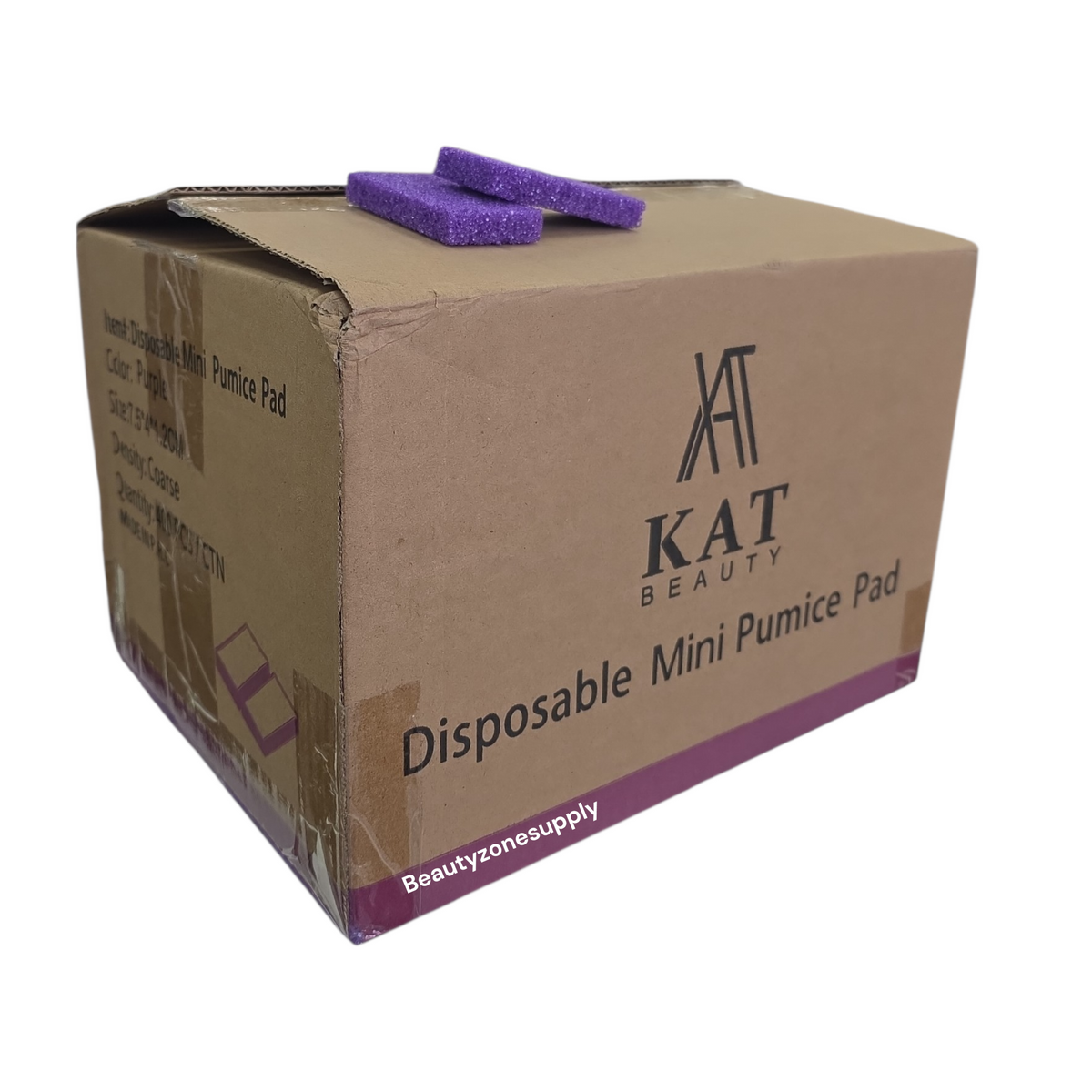 KAT Beauty Disposable Mini Pumice Pad Purple 1600PCS #KATPMP