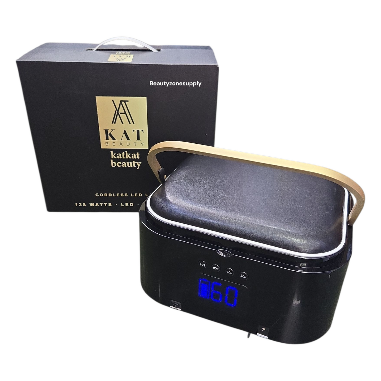 KAT Hybrid Cordless Rechargeable UV/LED Nail Lamp 128 Watts