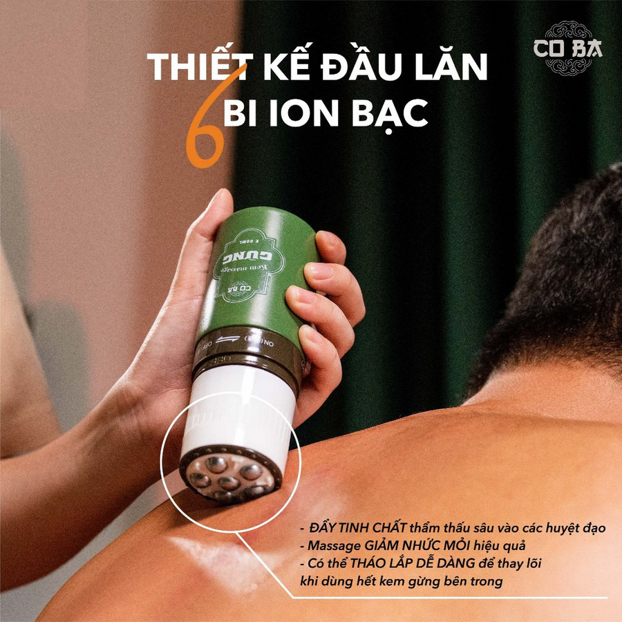 Kem massage Gừng Dưỡng Sinh Cô Ba 80 mL