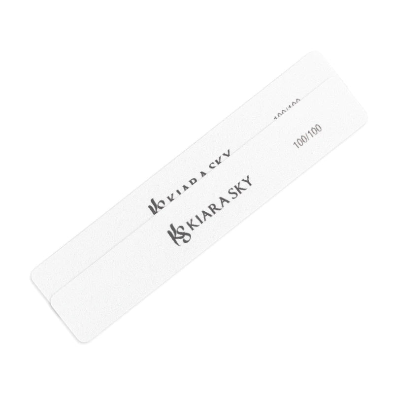 Kiara Sky Nail File Rectangle White Jumbo 100/100- 2 Pcs