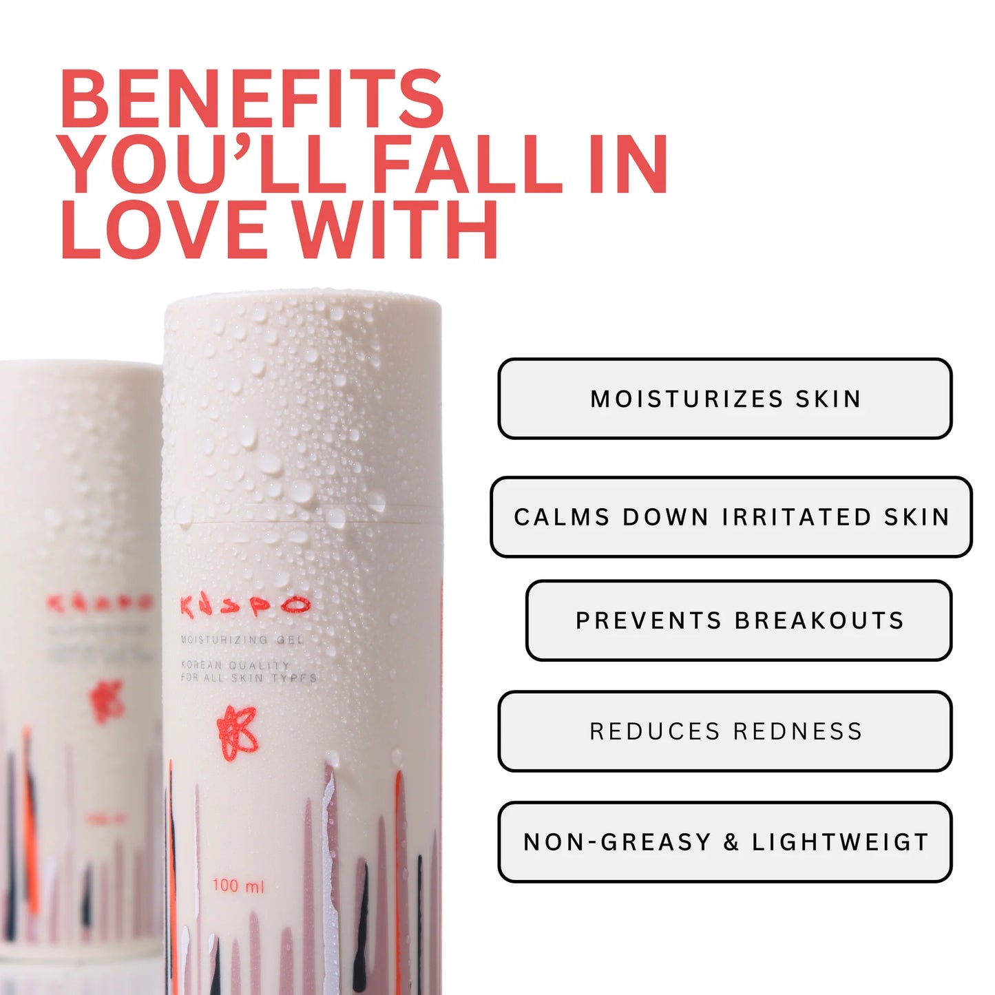 Knspo The Moisturizing Gel All Skin Types 100 ml 3.38 fl oz