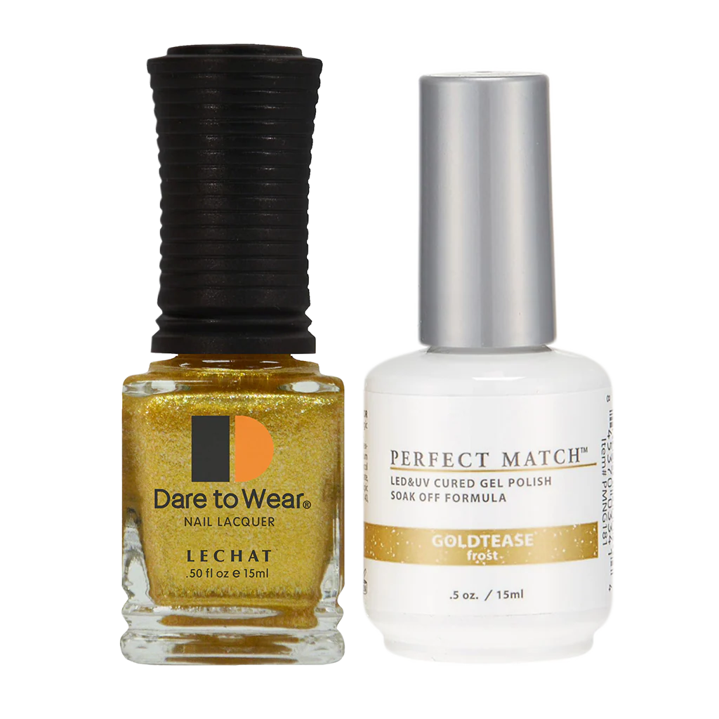 Lechat Perfect Match Duo Gel & Lacquer Gold tease PMS 181