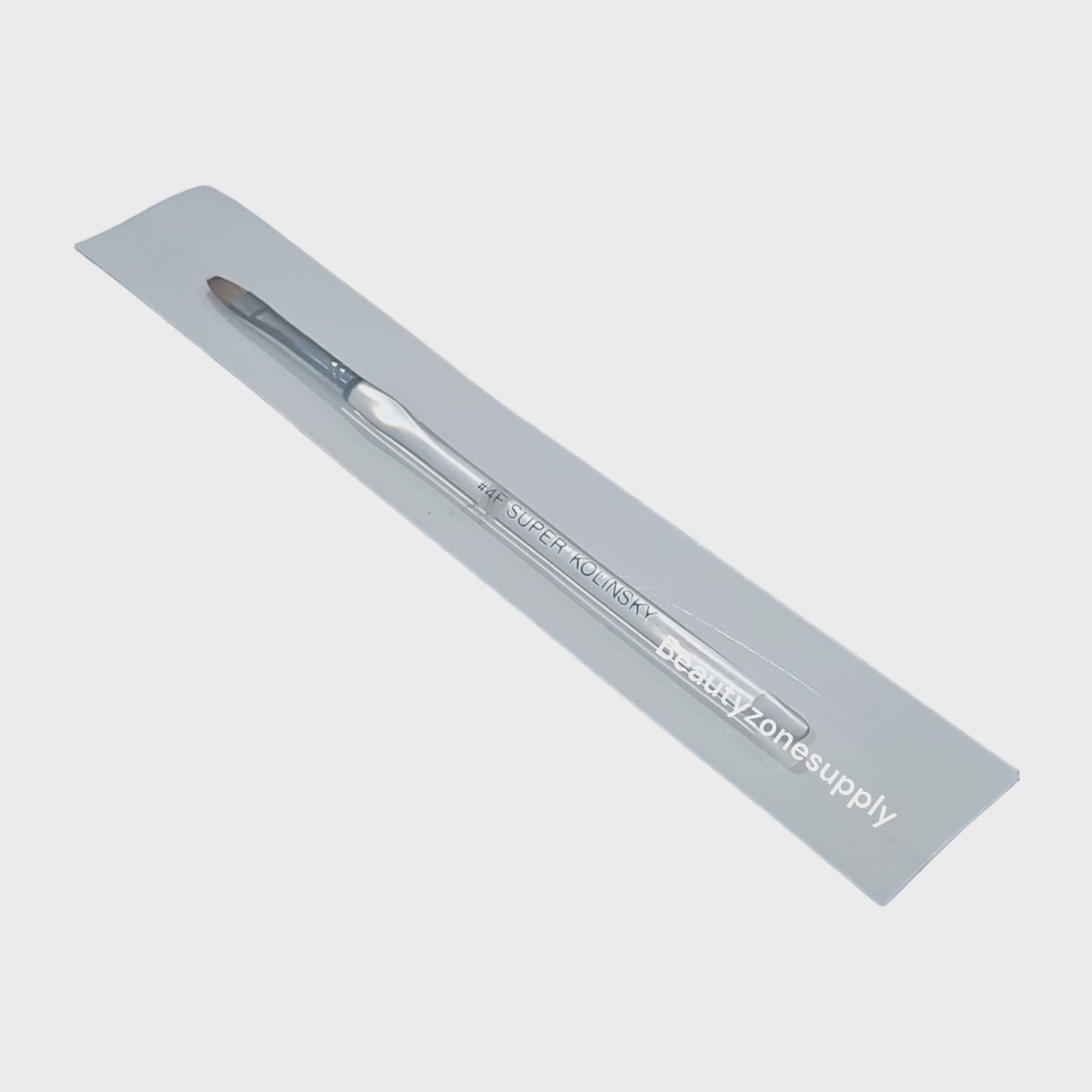 Lucky Nail brush kolinsky Plastic Clear Handle size 4F