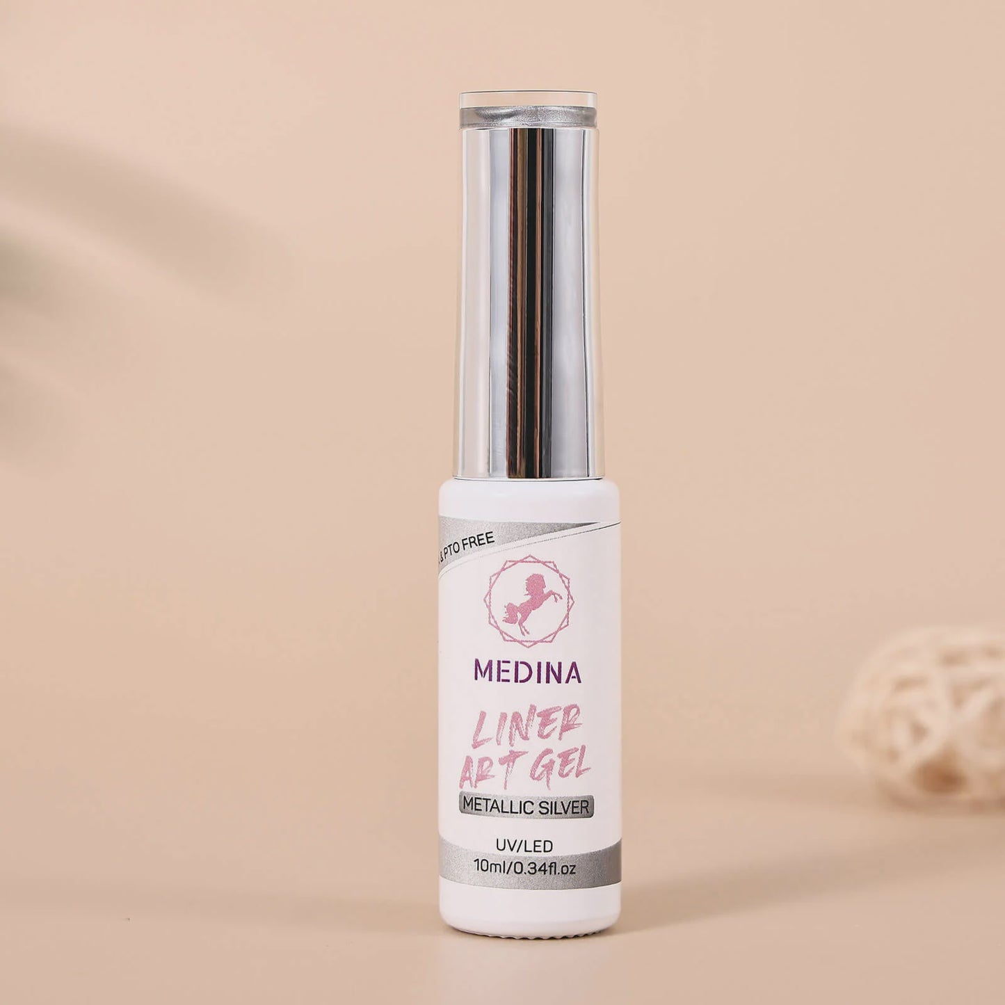Medina - Nail Art Gel Liner Silver Chrome 10ml