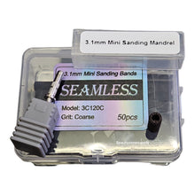 Load image into Gallery viewer, Seamless Mini Sanding Banding 50 pcs White And Mandrel Bit 3.1mm