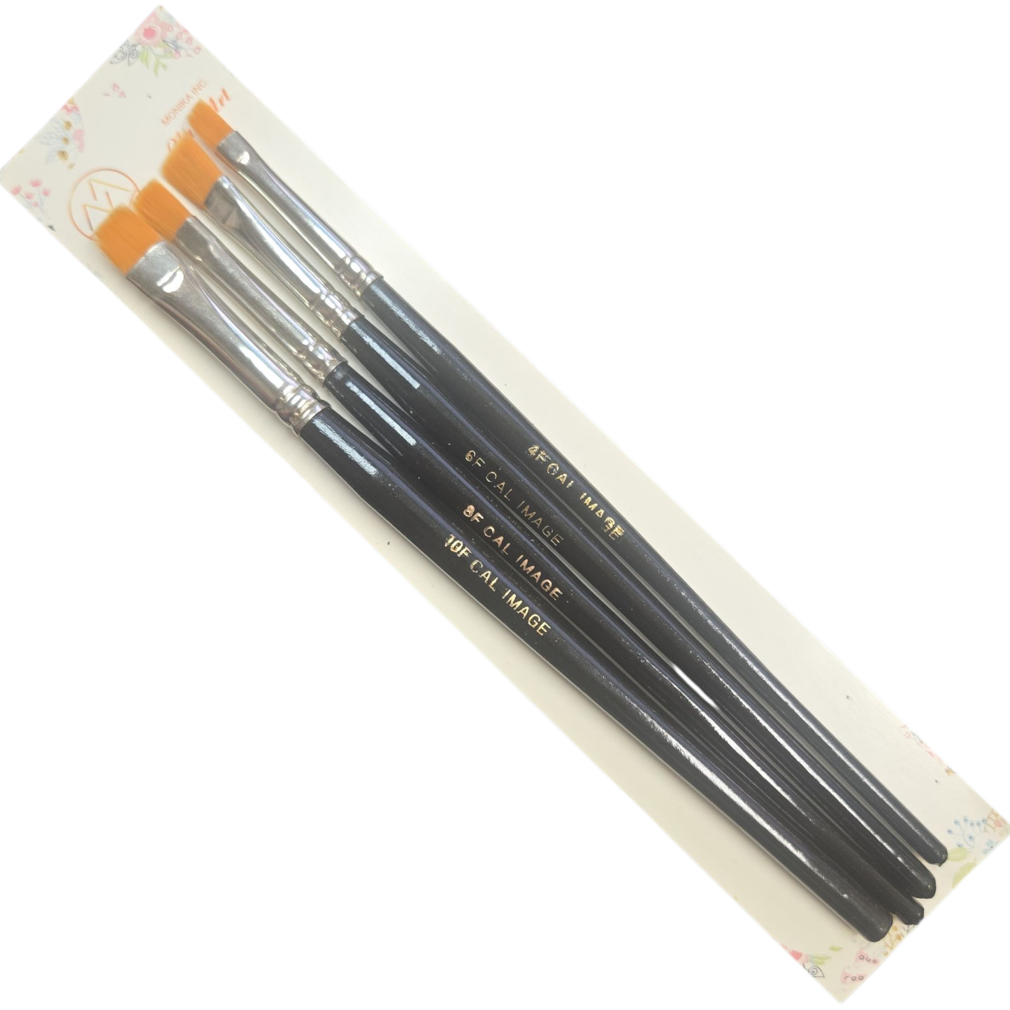 Monika Cal Nail Gel Brush Yellow Set – 4 pcs