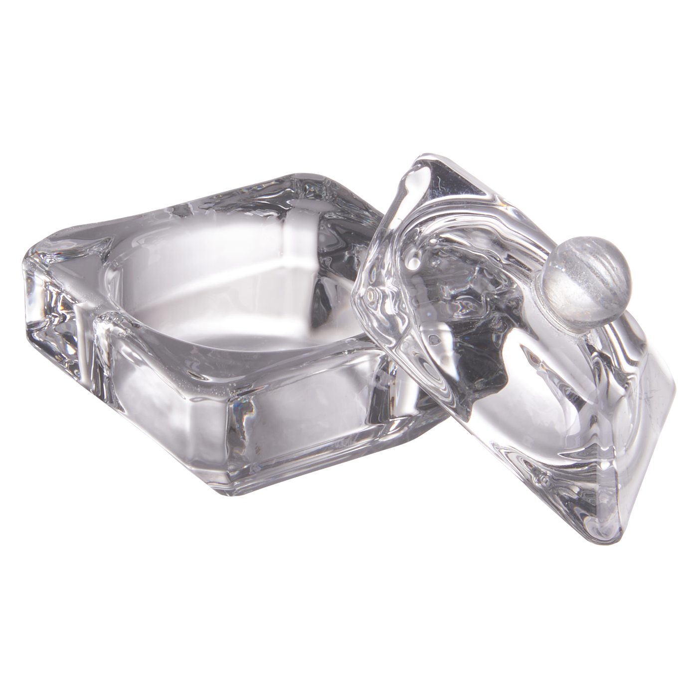 Monika Deluxe Glass Jar with Lid, Square, 10 mL #DL-C575