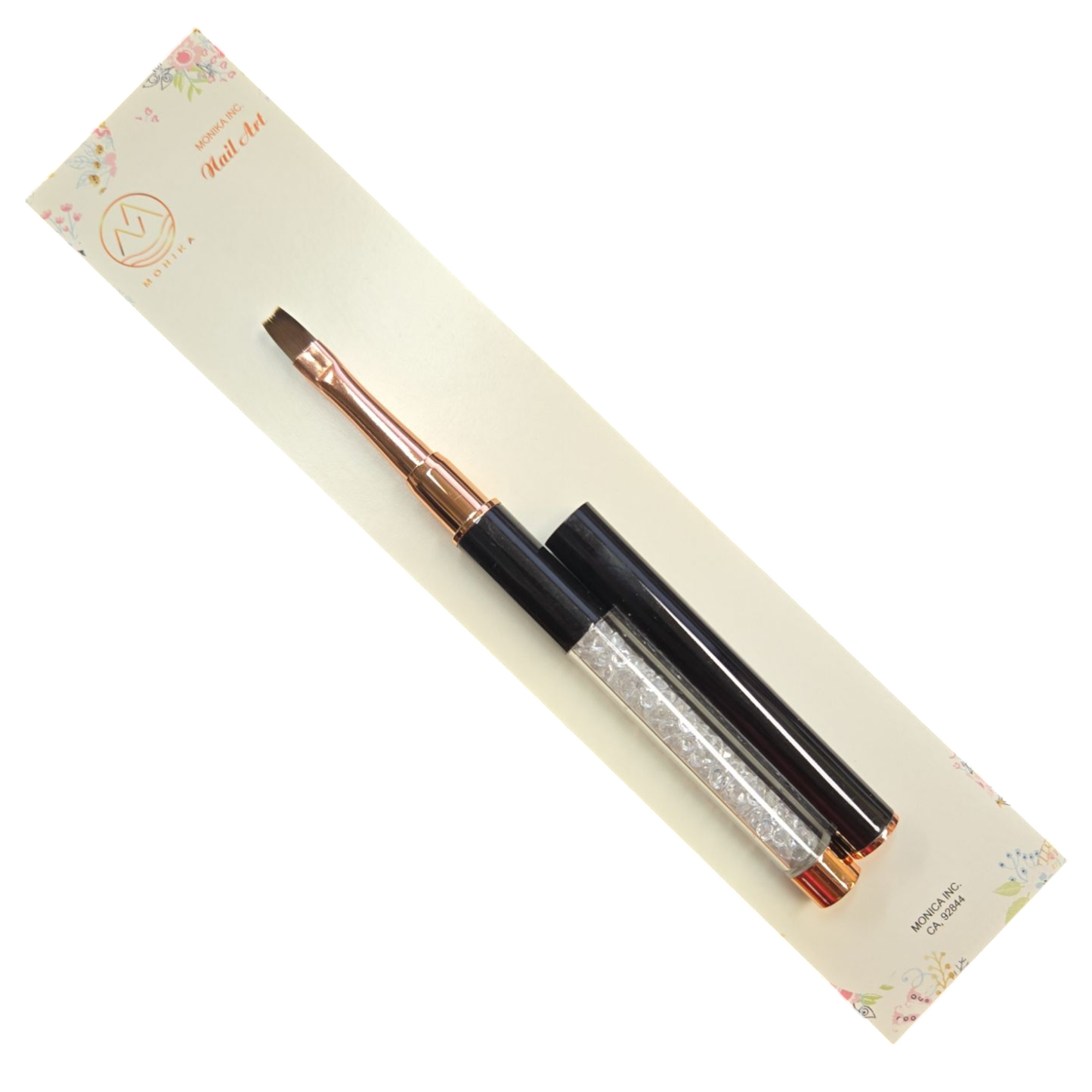 Monika Detail Nail Art Brush plastic Black handle Flat 8 mm