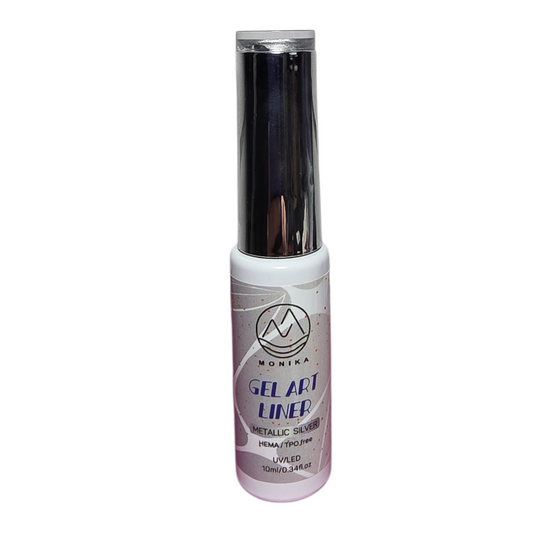 Monika Gel Metal Liner Gel Art Gel Silver uv led 0.4 fl oz