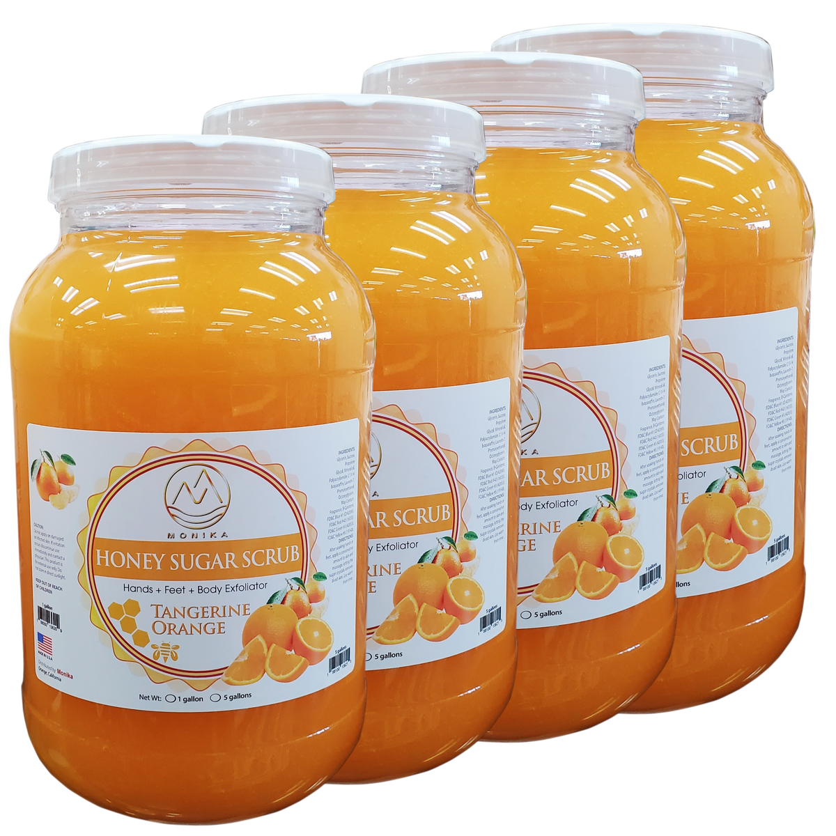 Monika Honey Sugar Scrub Orange Case 4 Gallon