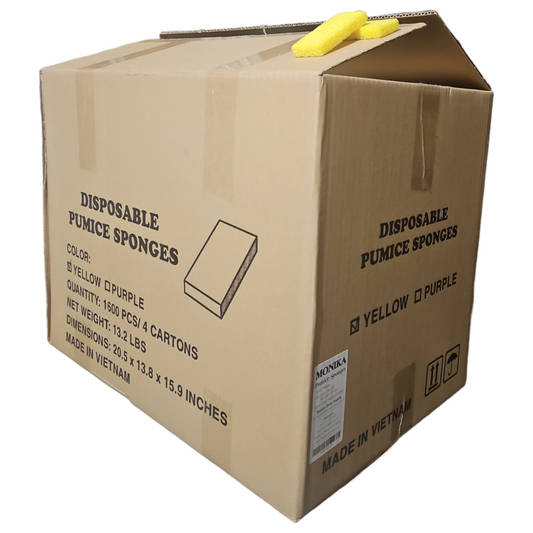 Monika Mini Disposable Pumice Yellow 1600 Pcs #MP02