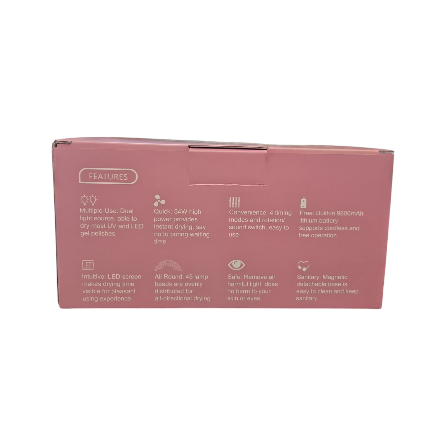 Monika nail Lamp cordless Round Pink With Diamond ML01