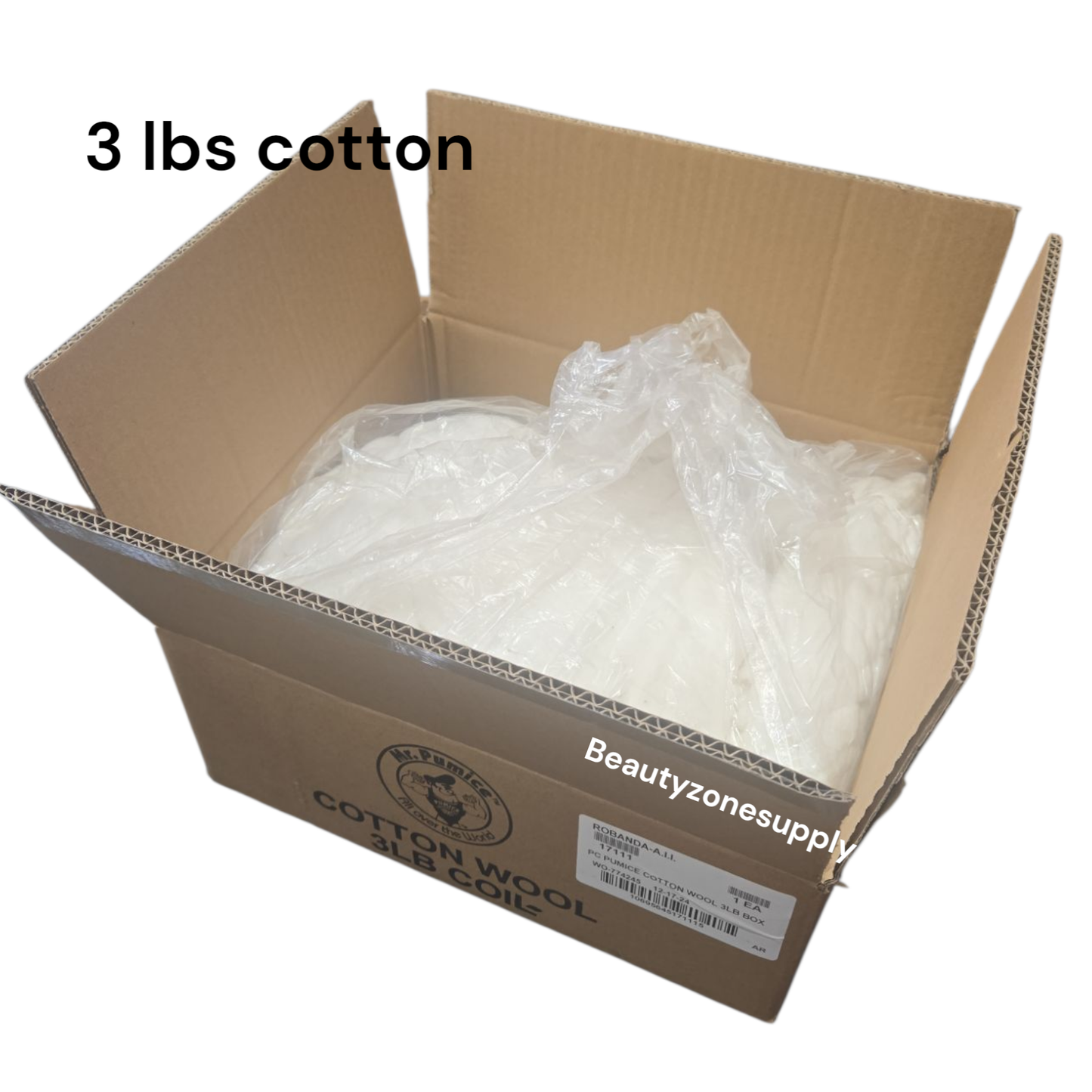 Mr Pumice Nail 100 % Cotton 3 lbs
