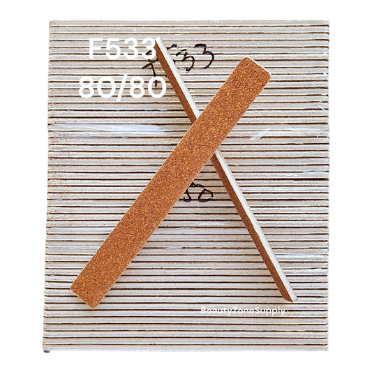 Nail File Square 7" 80/80 Garnet 50 pc #F533