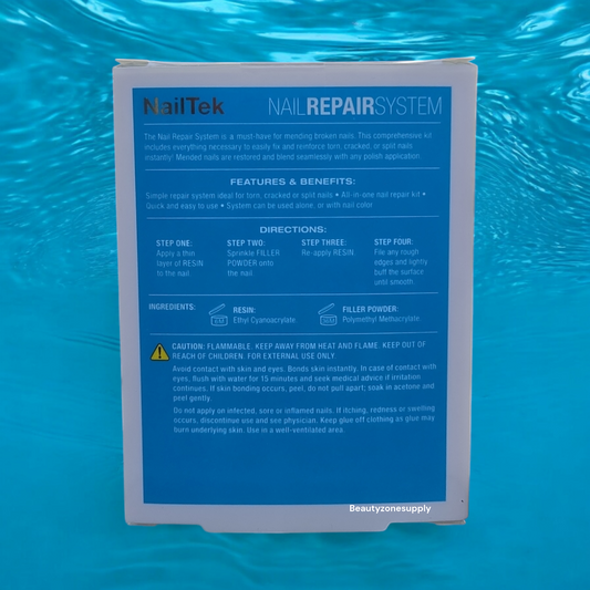 Nail Tek Nail Repair Kit- For Broken Nails- Resin, Filler Power, Mini Buffing File #37810