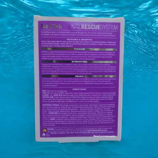 Nail Tek Nail Rescue Kit - For Weak, Damaged Nail- Formula 4 Hydrate, Strengthen, Renew-Cuticle Oil #37809