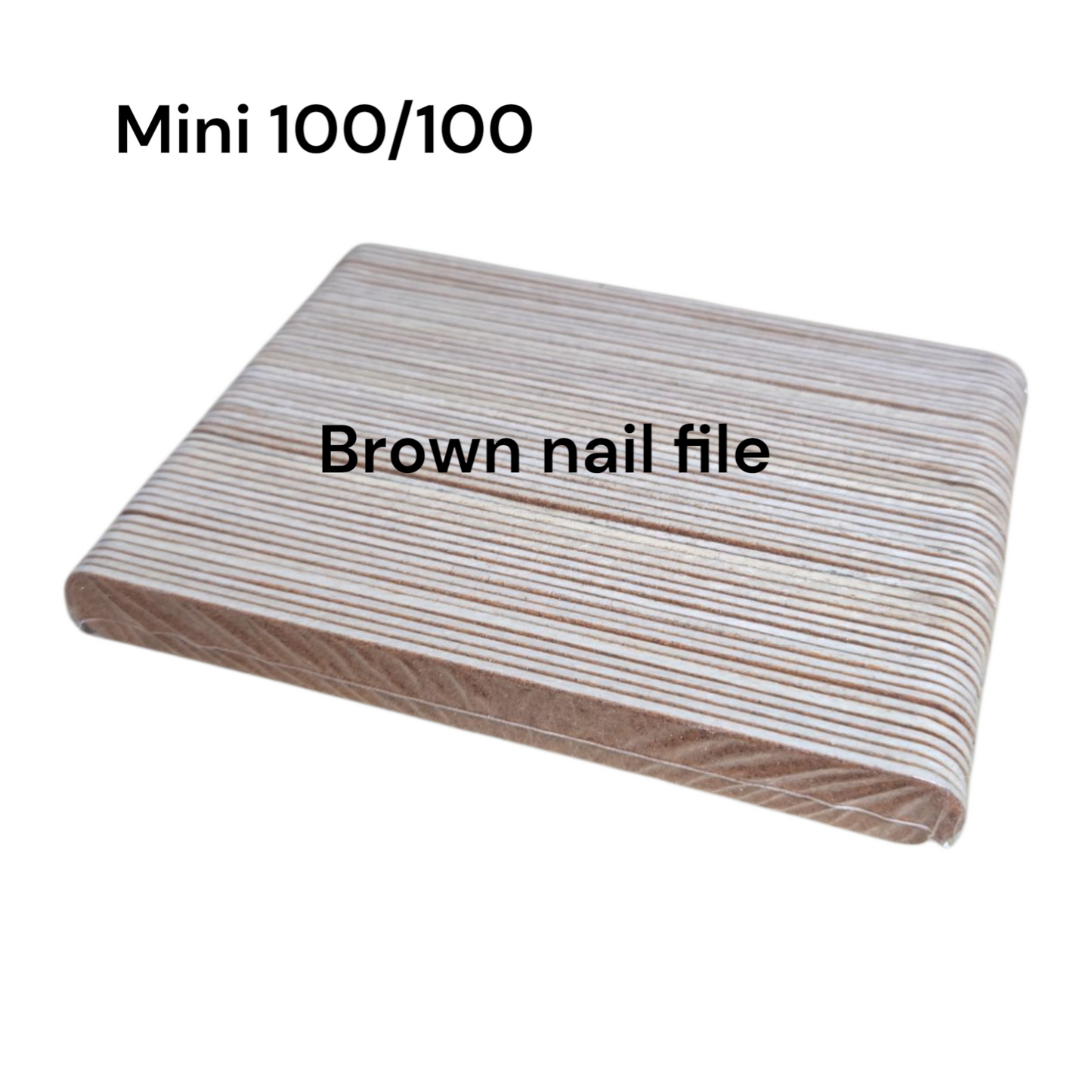 Nail File Mini 100/100 Brown 50 pc/Pack #F158