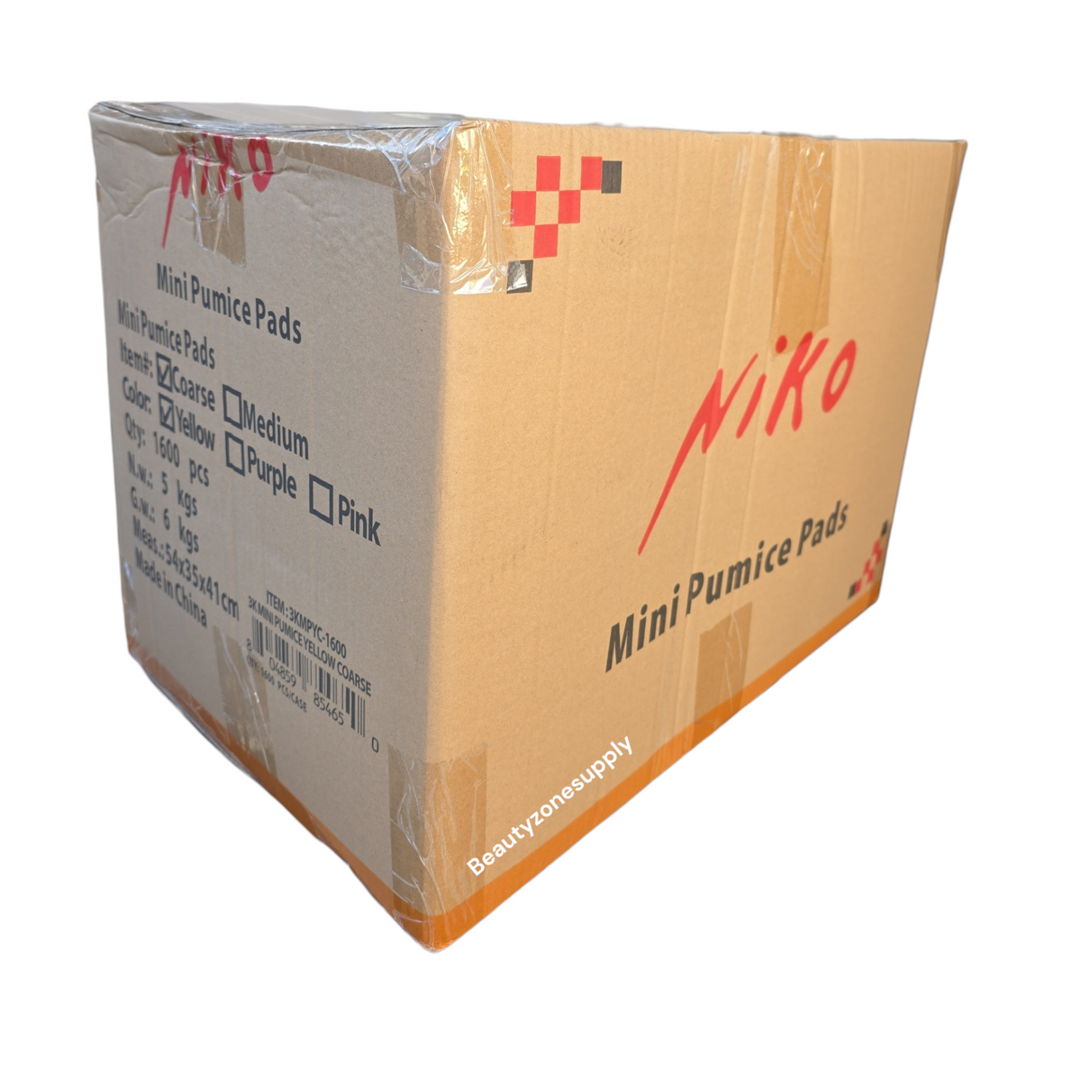 Niko Mini Pumice Yellow Box Case 1600 pcs # 3KMPYC