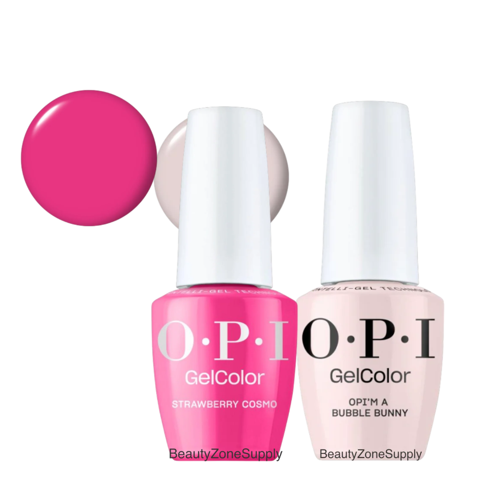 OPI GelColor Inteli-Gel Duo OPI'm a Bubble Bunny & Strawberry Cosmo Set 10 - BeautyzoneNailSupply