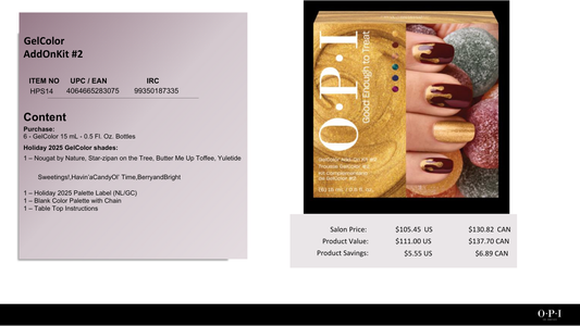 OPI GelColor Inteli-Gel holiday 2025 Gelcolor Add on Kit 2 #HPS14