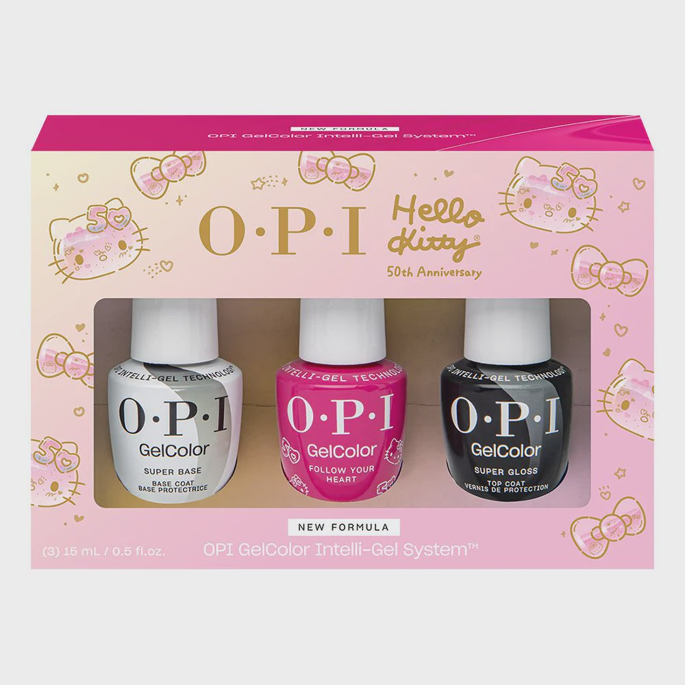 OPI GelColor Trio Follow your Heart & Gelcolor Base Top GCS369