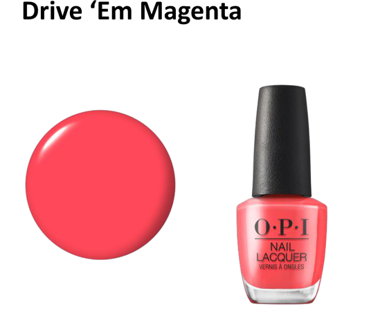 OPI Nail Lacquer Drive ‘Em Magenta 0.5 oz #NLS052