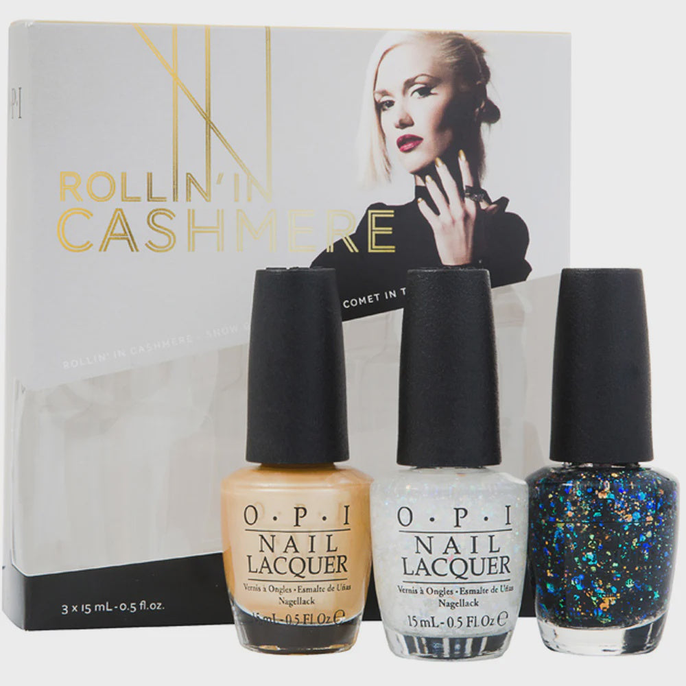 OPI nail lacquer Rollin in Cashmere set 3 botlles