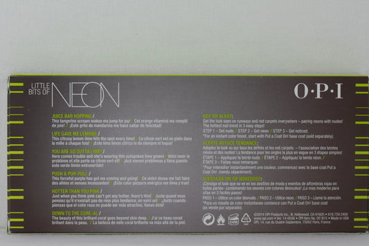 OPI Nail Lacquer 6 mini Nail Polish Little Bits of Neon