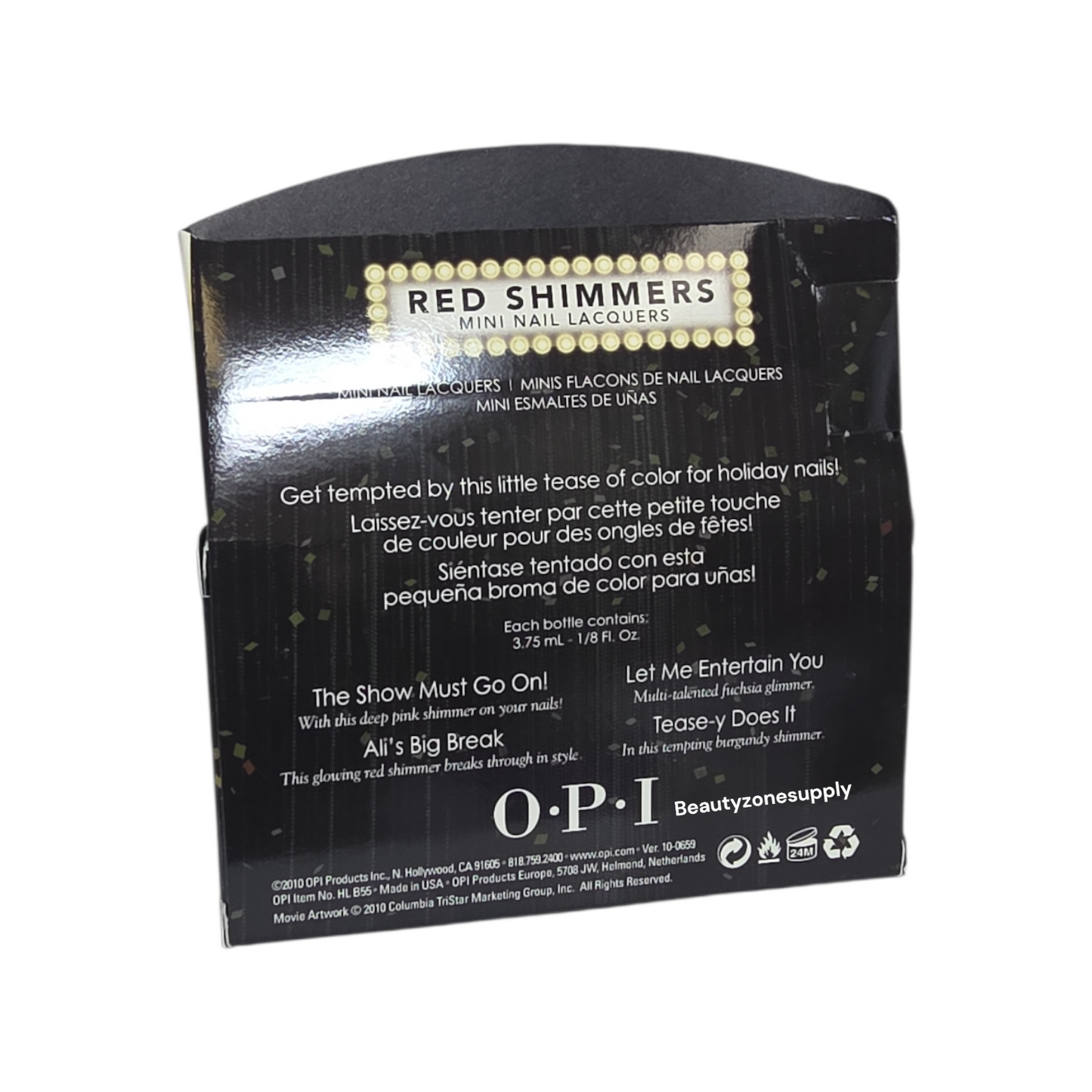 OPI Nail Lacquer Mini Burlesque Red Shimmers Set