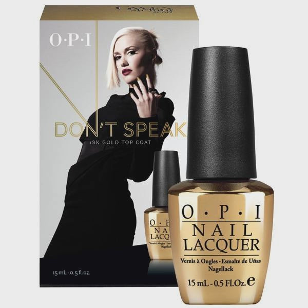 Opi Nail Lacquer Don't Speak 18K Gold Top Coat - 0.5 fl oz