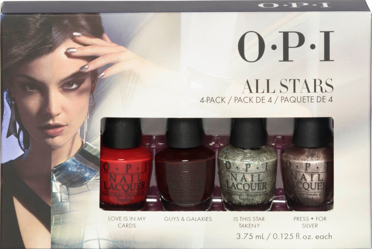 Opi Nail Lacquer Holiday 4pc Mini All Stars