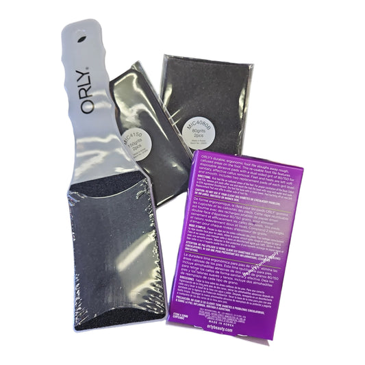 Orly Foot File with 2 Refill Pads of Each Grit Level #23586