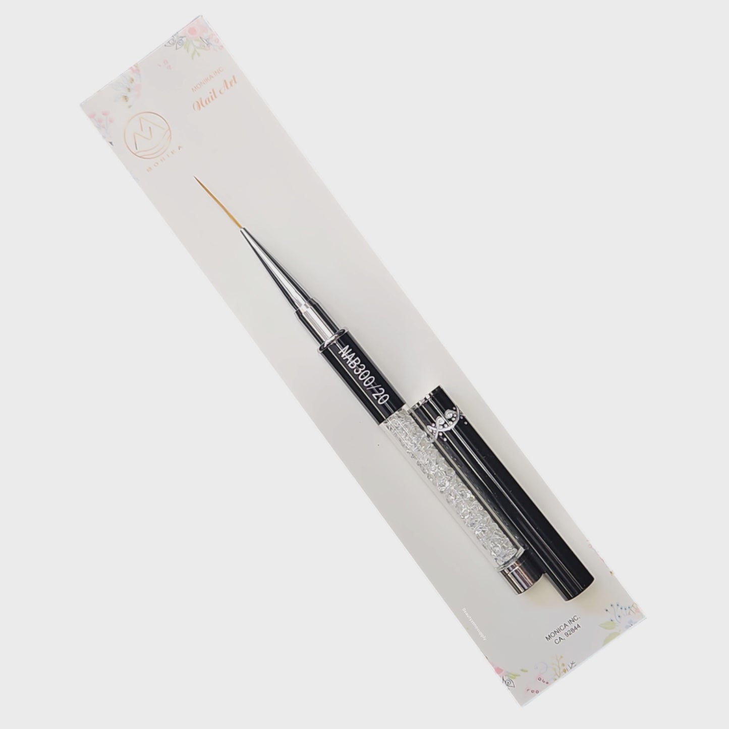 Petal Detail Art Brush 20 mm Black Diamond Handle NAB300