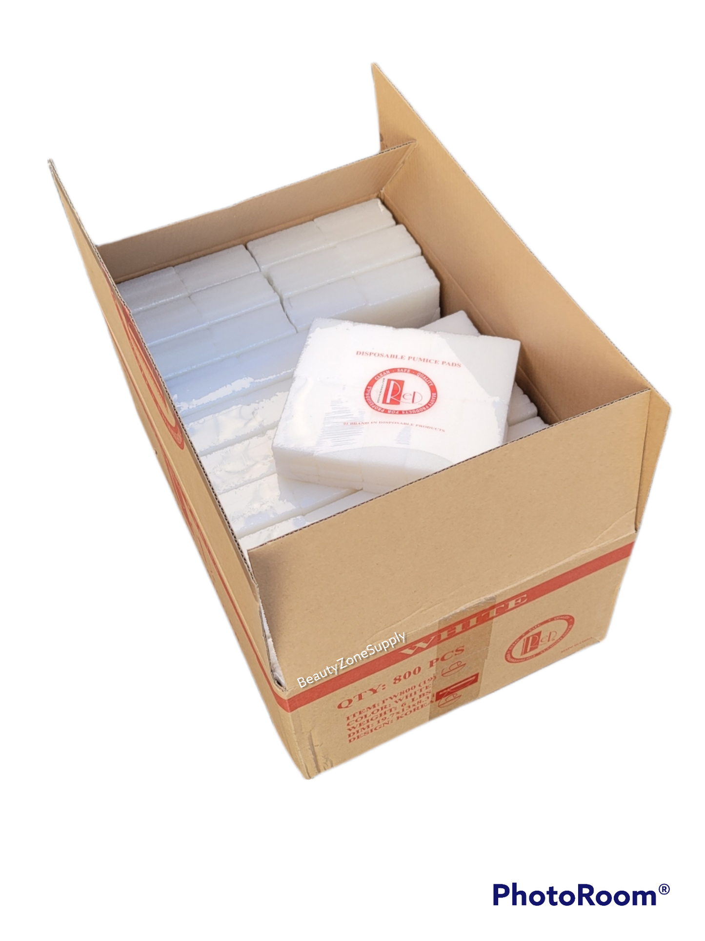 Disposable Pumice Red White 800 pcs #PR3