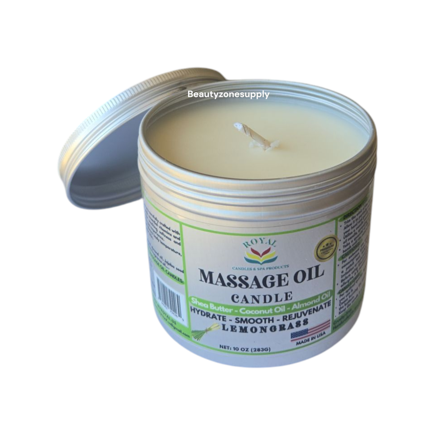Royal Massage oil Lotion Candle 10 oz