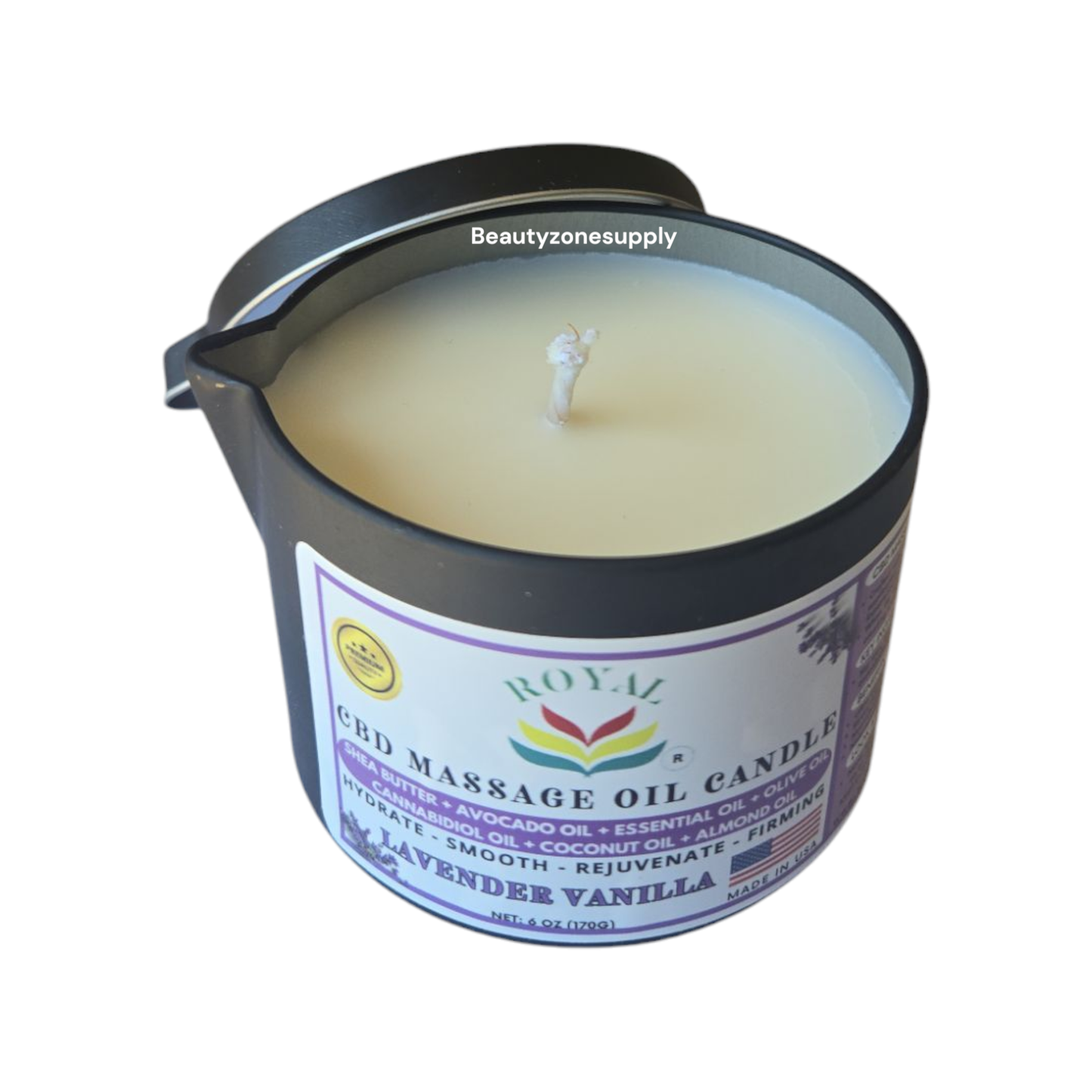 Royal Massage oil Lotion Candle 6 oz