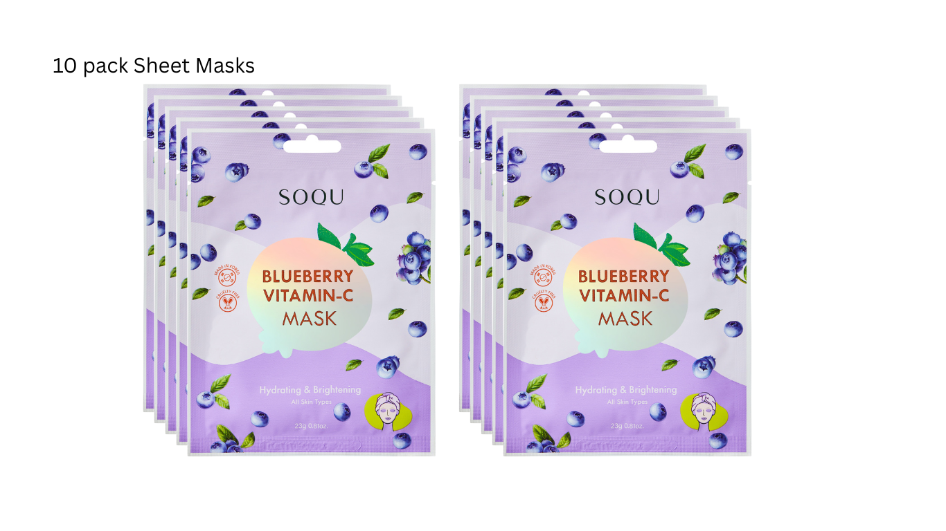 SOQU Sheet mask Blueberry vitamin C 10 pack Sheet masks
